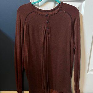 Lululemon Men's Metal Vent Tech Long Sleeve Henley 2.0
